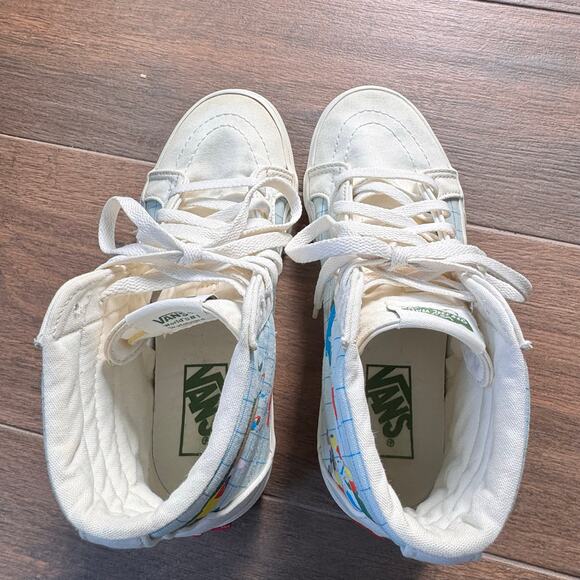 VANS Save Our Planet x Sk8-High Tops Women’s Size 7 Men’s 5.5 Sneakers Globe - Picture 7 of 10